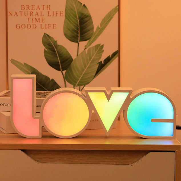 PS LOVE Letter Bedroom Table Lamp