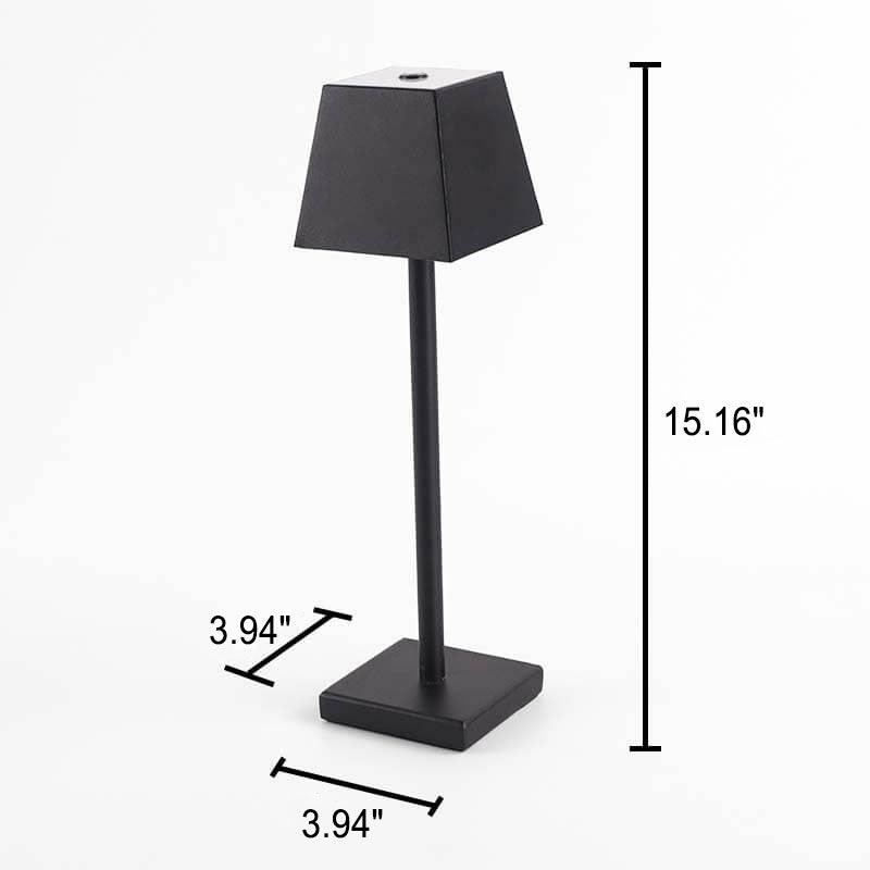 Solid Color Square Metal Table Lamp