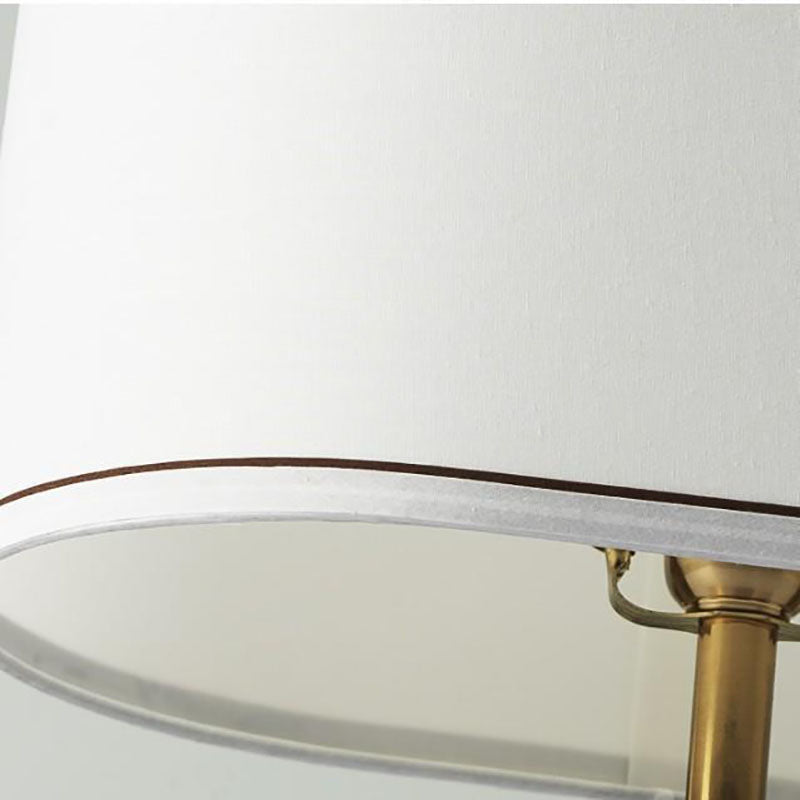 Fabric Iron Round Bedroom Table Lamp