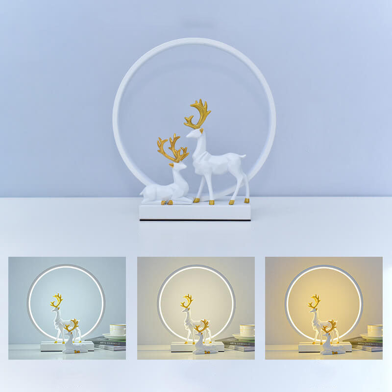 Circle Deer Night Table Lamp