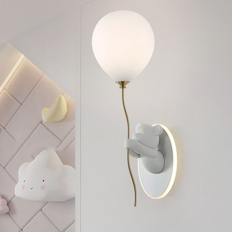 Cartoon Bear Balloon Iron Wall Lamp