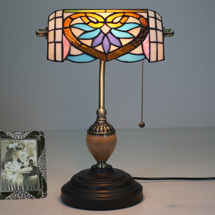 Mediterranean Heart Stained Glass Table Lamp