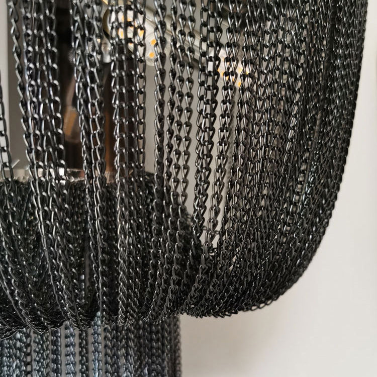 Aluminum Iron Tassel Sprocket 4-Light Wall Lamp