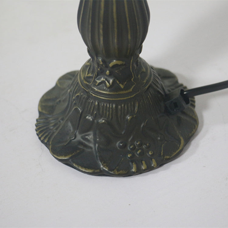 Rose Flower Stained Glass Table Lamp