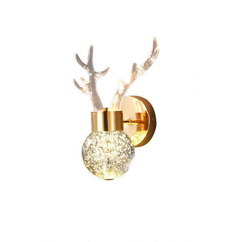 Acrylic Antler Bubble Crystal Wall Lamp