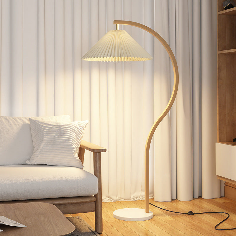 Modern Minimalist Pleated Fabric Floor Lamp