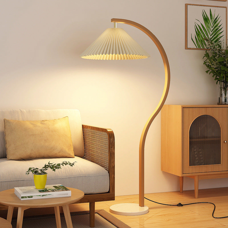 Modern Minimalist Pleated Fabric Floor Lamp