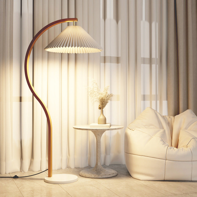 Modern Minimalist Pleated Fabric Floor Lamp