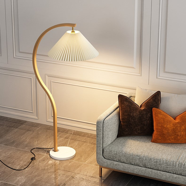 Modern Minimalist Pleated Fabric Floor Lamp
