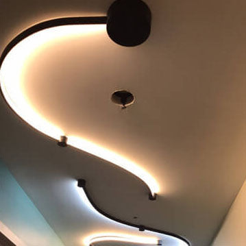 Long Aluminum Snake Shaped Wall Lamp