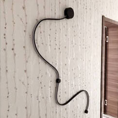 Long Aluminum Snake Shaped Wall Lamp