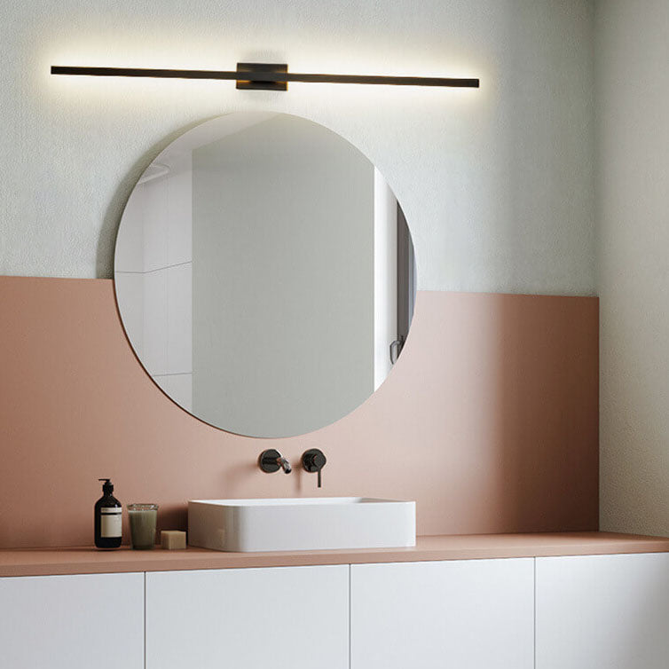 Black Linear Mirror Front Wall Lamp