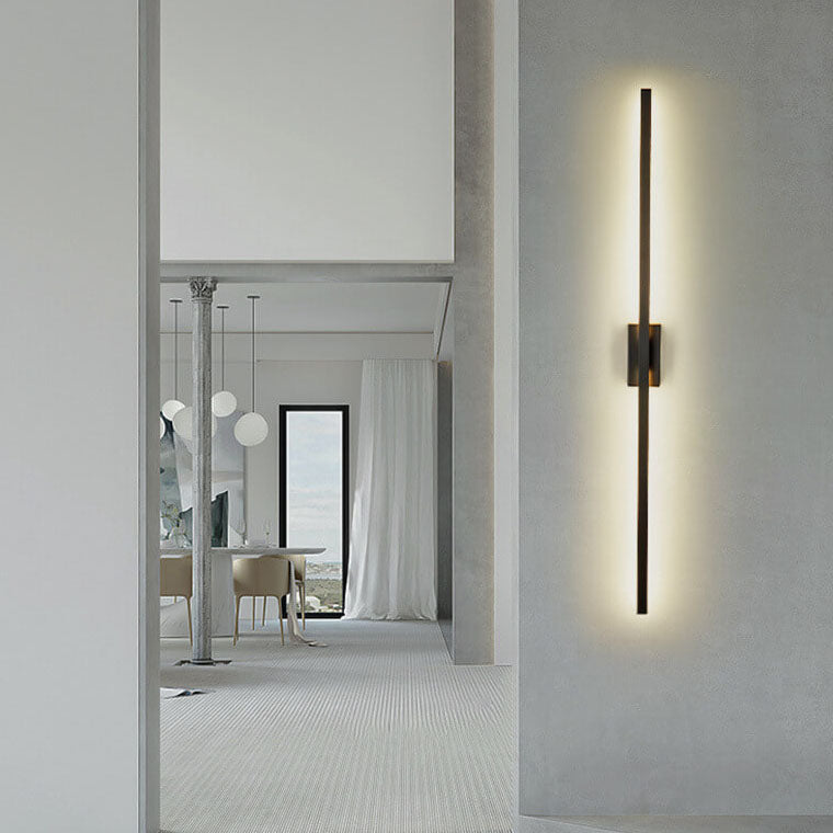Black Linear Mirror Front Wall Lamp