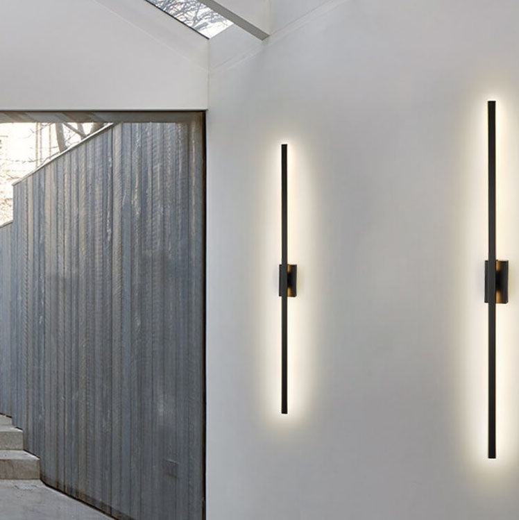 Black Linear Mirror Front Wall Lamp