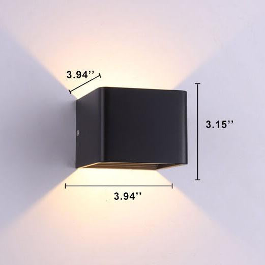 Multicolor Aluminum Square Mini Wall Lamp