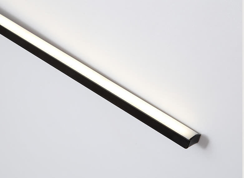 Black Linear Mirror Front Wall Lamp