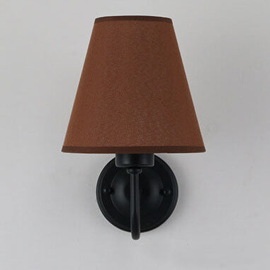 Fabric Bell Bend Arm Wall Lamp