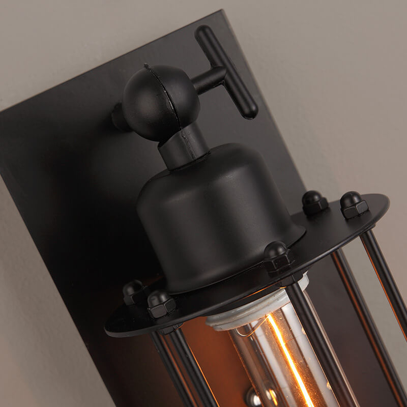 Iron Rectangle Pencil-shaped Living Wall Lamp
