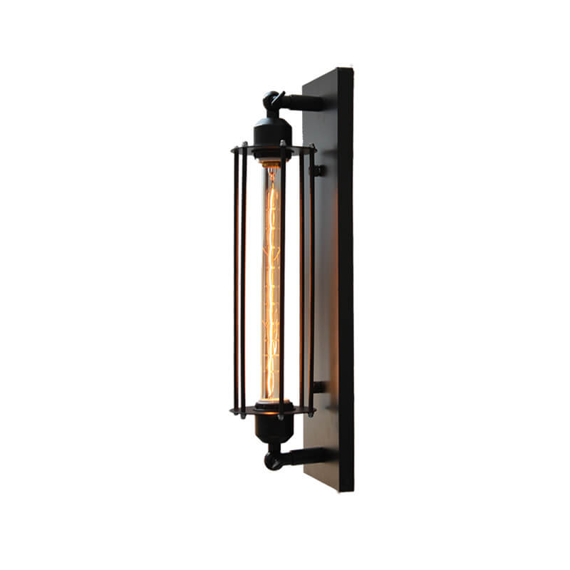 Iron Rectangle Pencil-shaped Living Wall Lamp