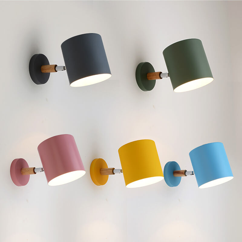 Macaron Cylinder Rotatable Wall Lamp