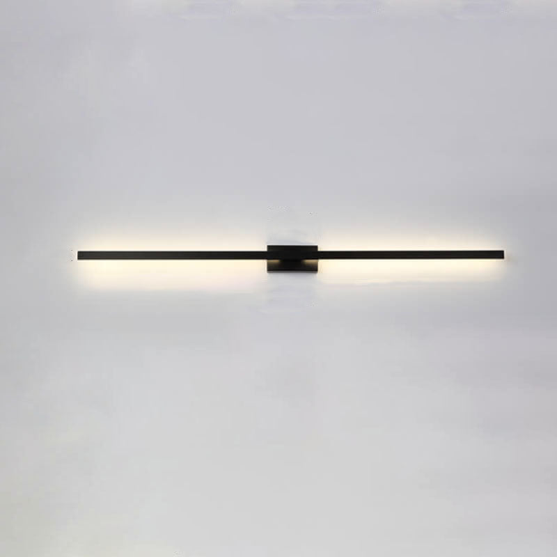 Black Linear Mirror Front Wall Lamp
