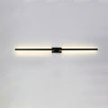 Black Linear Mirror Front Wall Lamp