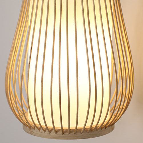 Weaving Bamboo Cage Shape Wall Lamp