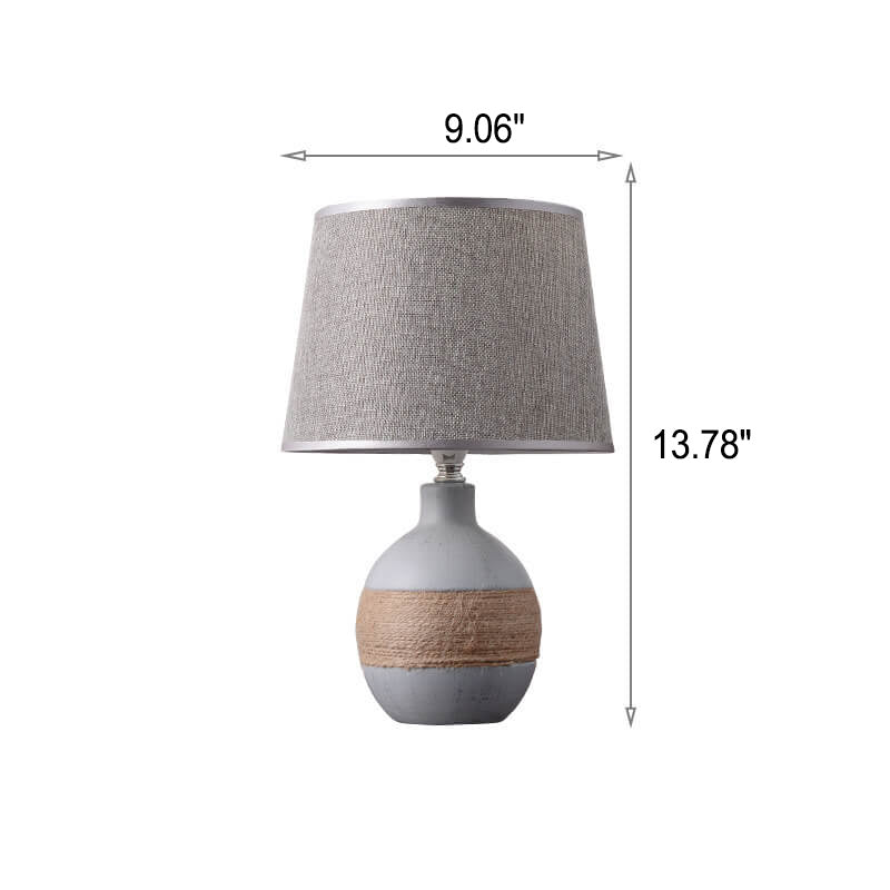 Style Twine Fabric Ceramic Table Lamp