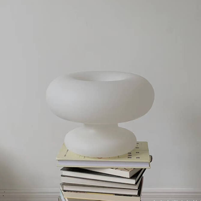 Danish Milk White Mushroom Table Lamp