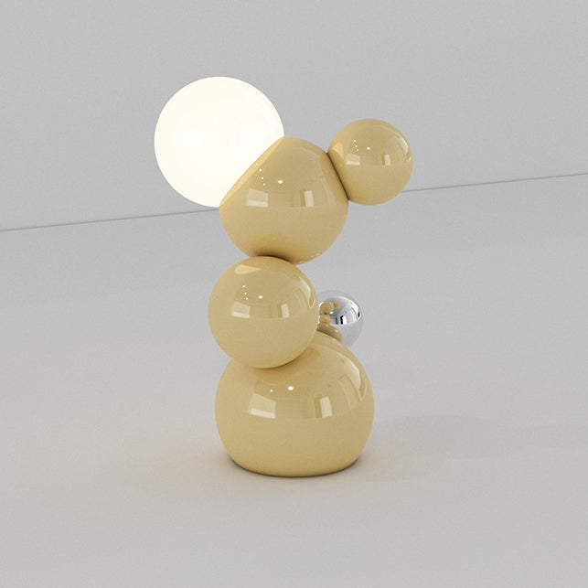 Cream Geometric Abstract Iron Table Lamp