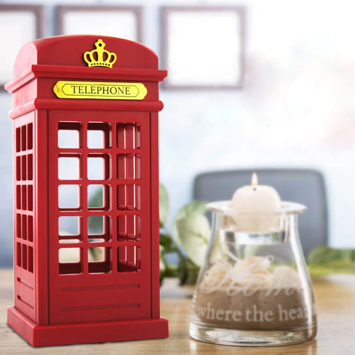 Touch British Phone Booth Table Lamp