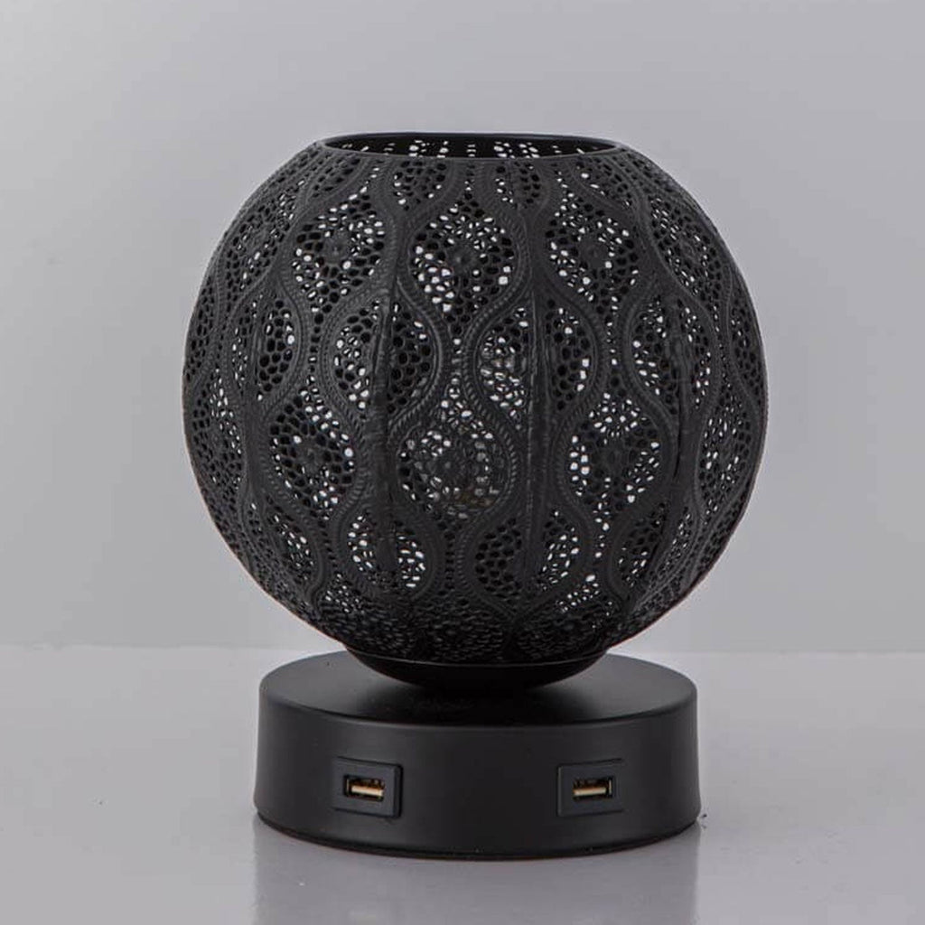 Spherical Metal Projection Decorative Table Lamp