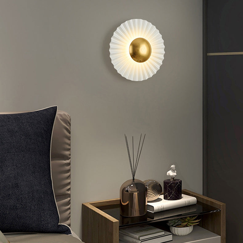 Round Scallop Hardware Living Wall Lamp