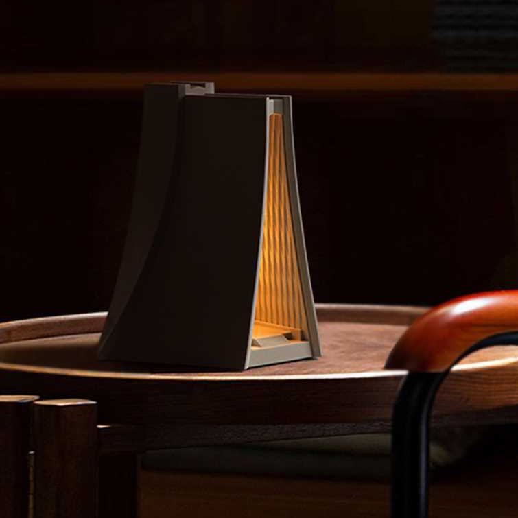Triangle Concrete Bedroom Table Lamp