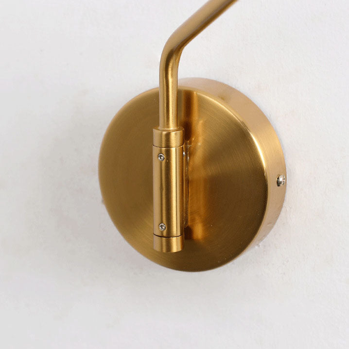 Glass Column Swing Arm Wall Lamp