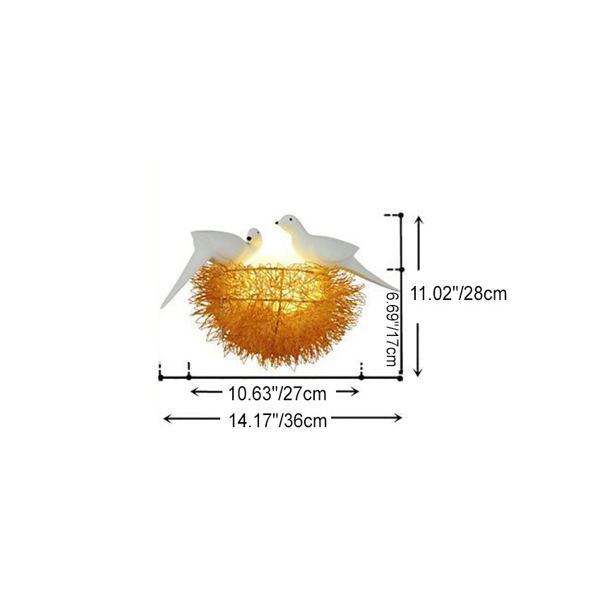 Aluminum Bird's Nest Living 3-Light Wall Lamp