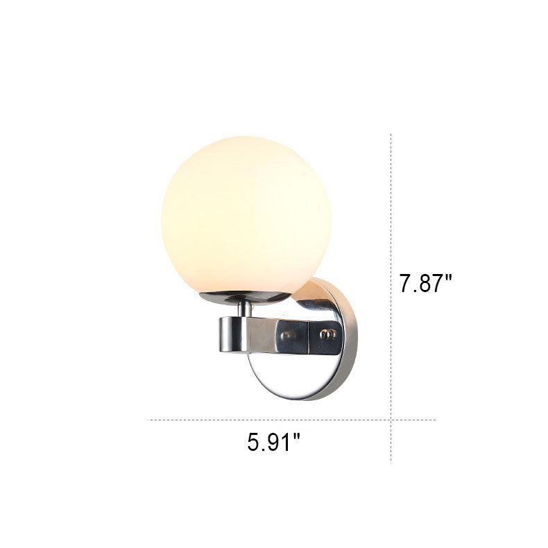 Minimal Round Head Iron Wall Lamp