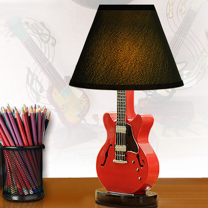 Cartoon Fabric Guitar Table Lamp