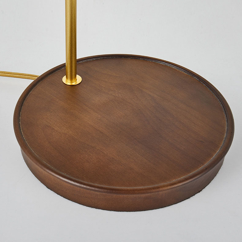 Pleated Umbrella Fabric Wood Table Lamp