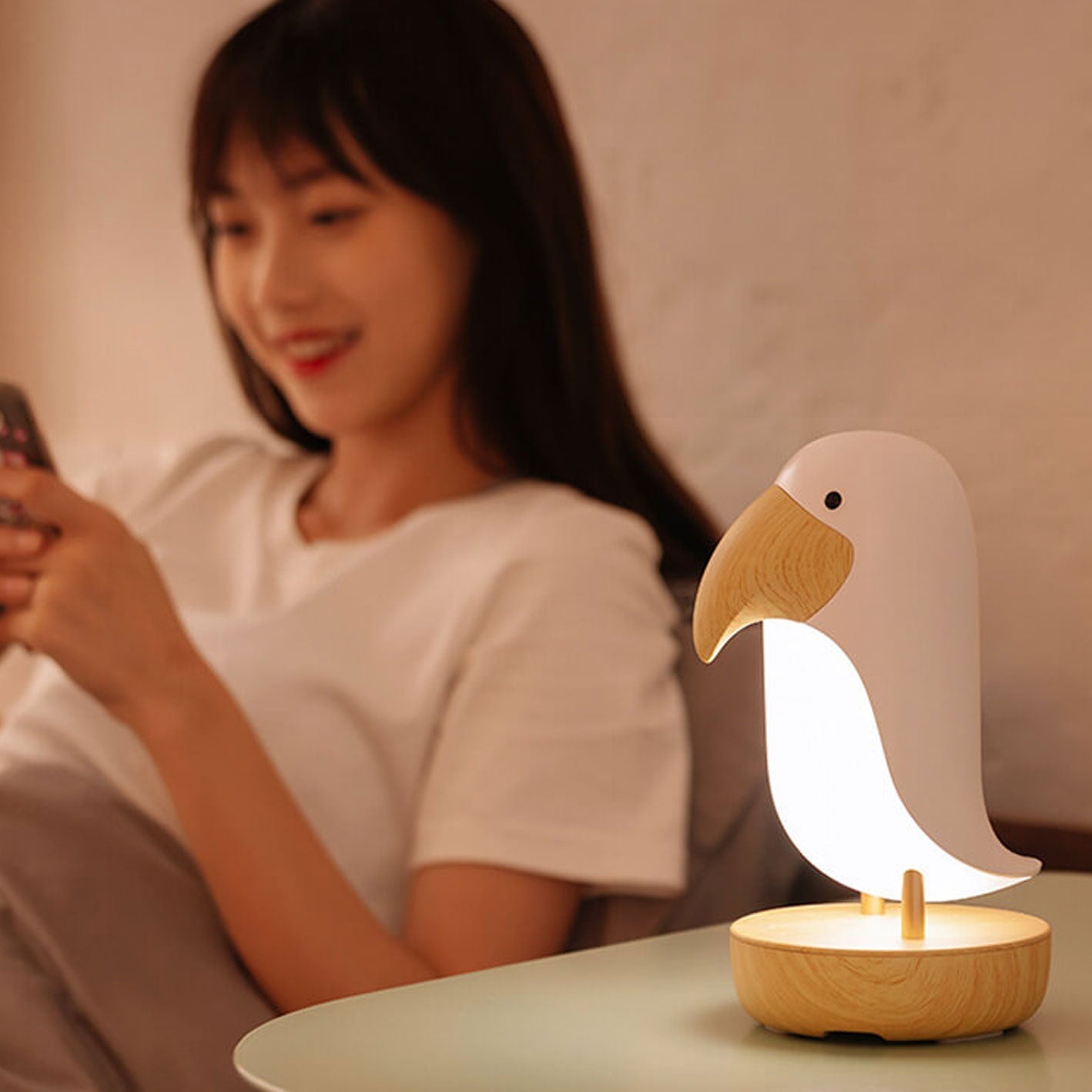 Bird Rechargeable Bluetooth Night Table Lamp