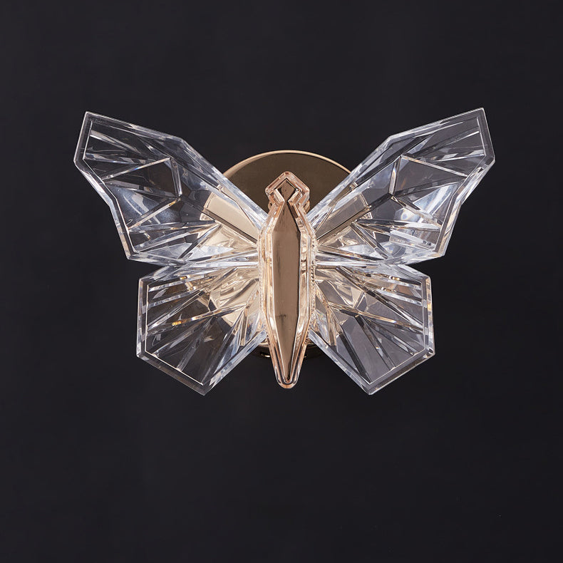 Butterfly Hardware Aluminum Acrylic Wall Lamp