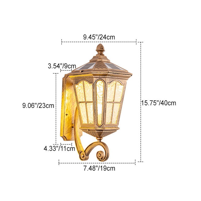 Lantern Aluminum Glass Patio Outdoor Light