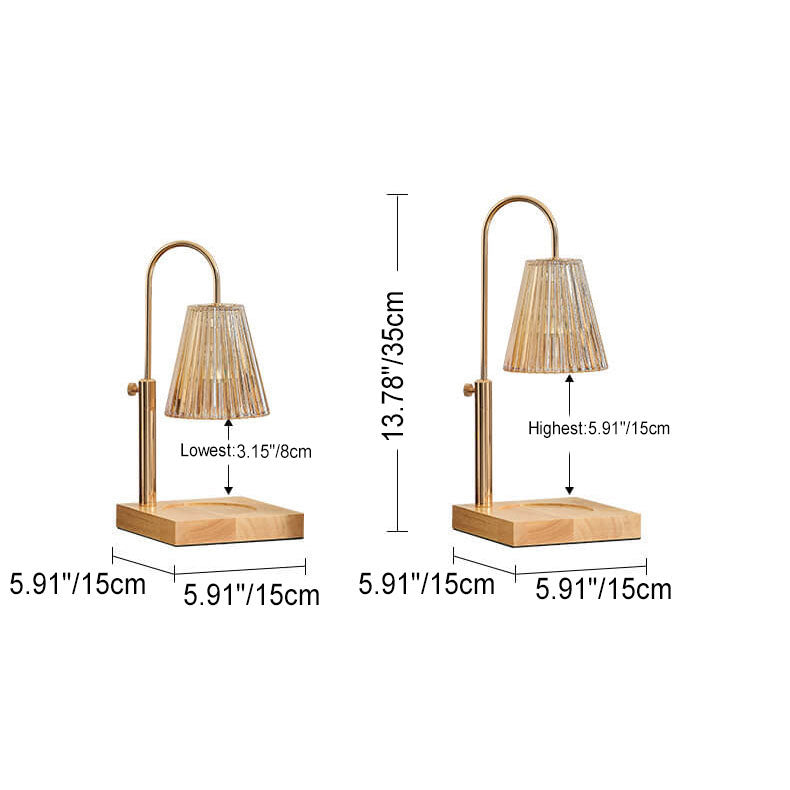 Romantic Bamboo Wood Horn Table Lamp