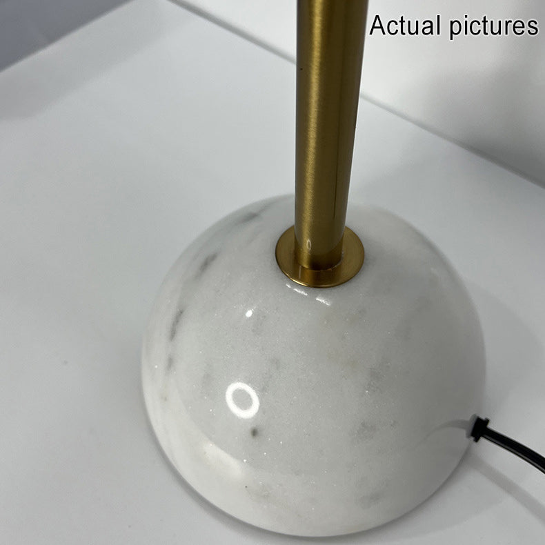 Marble Half Round Table Lamp