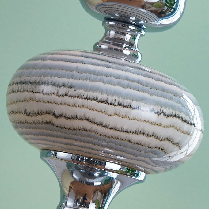 Solid Color Ceramic Fabric Floor Lamp