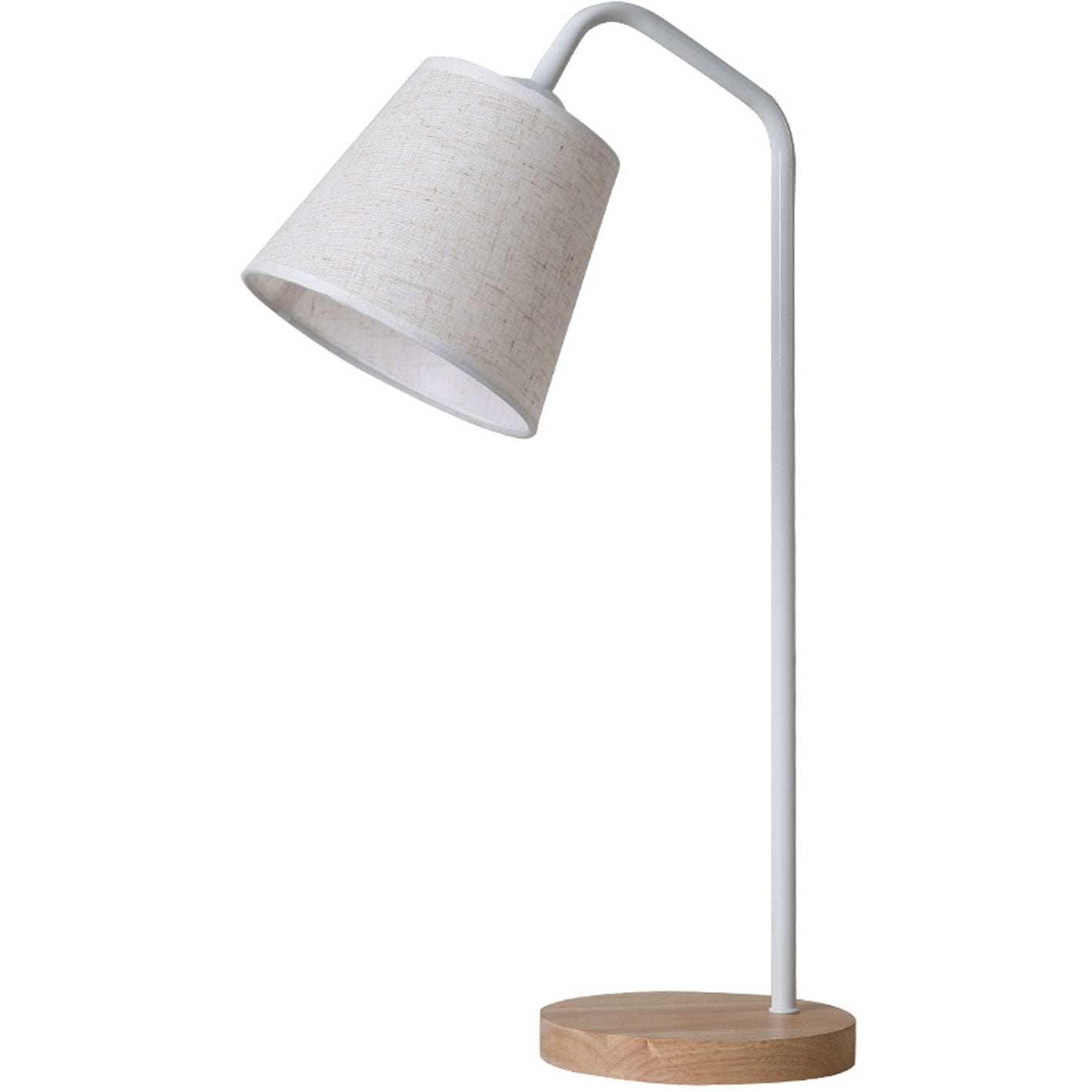 Cone Linen Wood Table Lamp