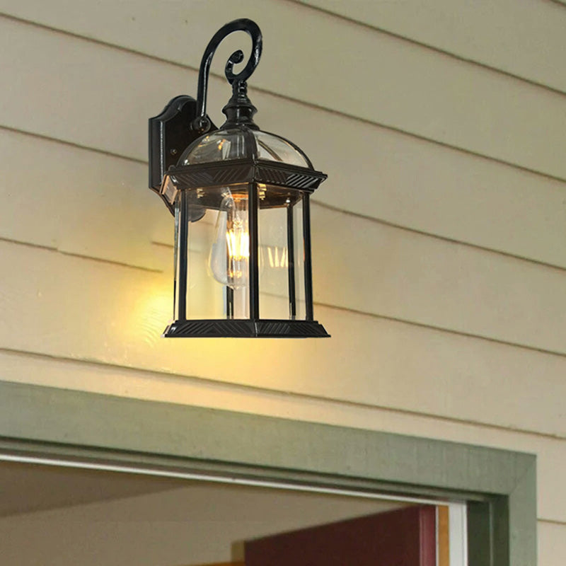 Aluminum Glass Hexagonal Prism Outdoor Light