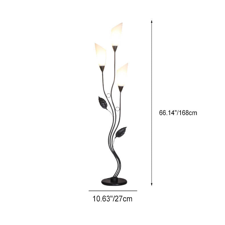 Retro Creative Acrylic Flower Floor Lamp