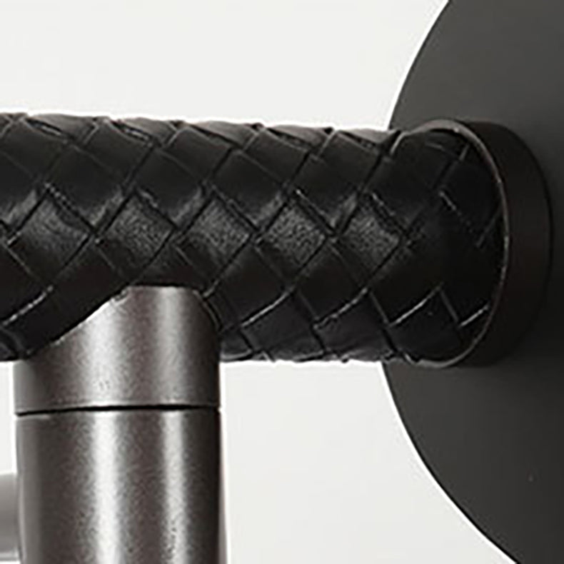 Rectangular Cylinder Iron Leather Table Lamp