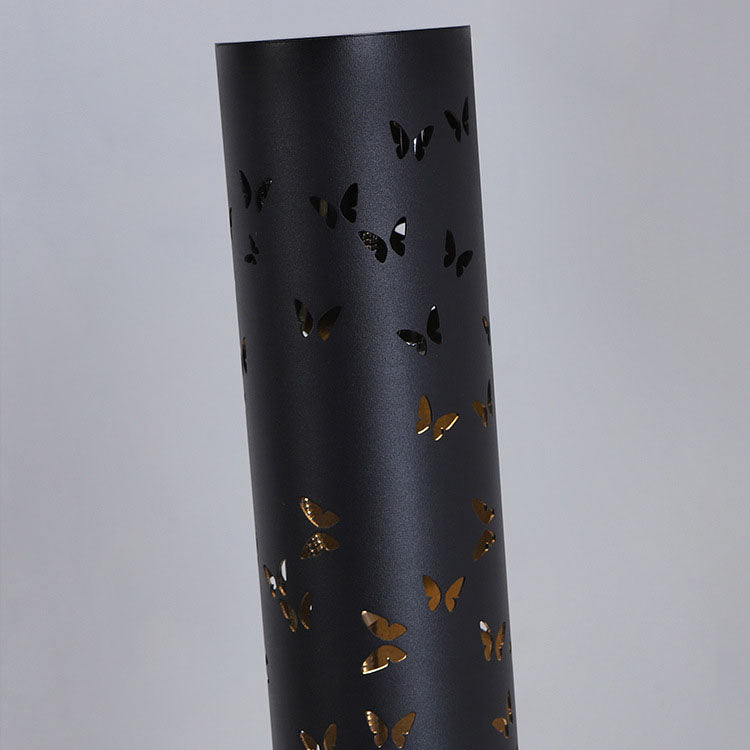 Cylinder Butterfly Iron Aluminum Floor Lamp